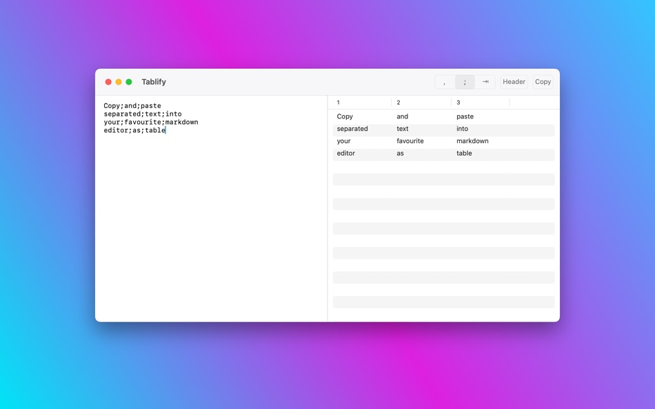 Tablify (macOS) 由: Christian Beer