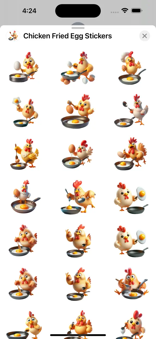 Screenshot #1 pour Chicken Fried Egg Stickers