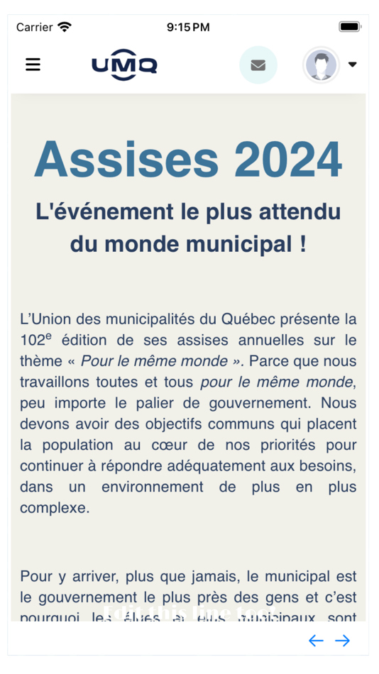 #2. Assises UMQ (iOS) 由: L'Union des municipalites du Quebec
