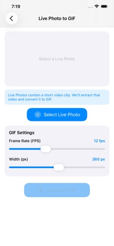 EasyCreateGIF iPhone screenshot