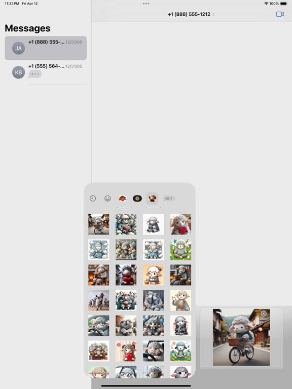 Screenshot #4 pour Funny Sheep stickers pack