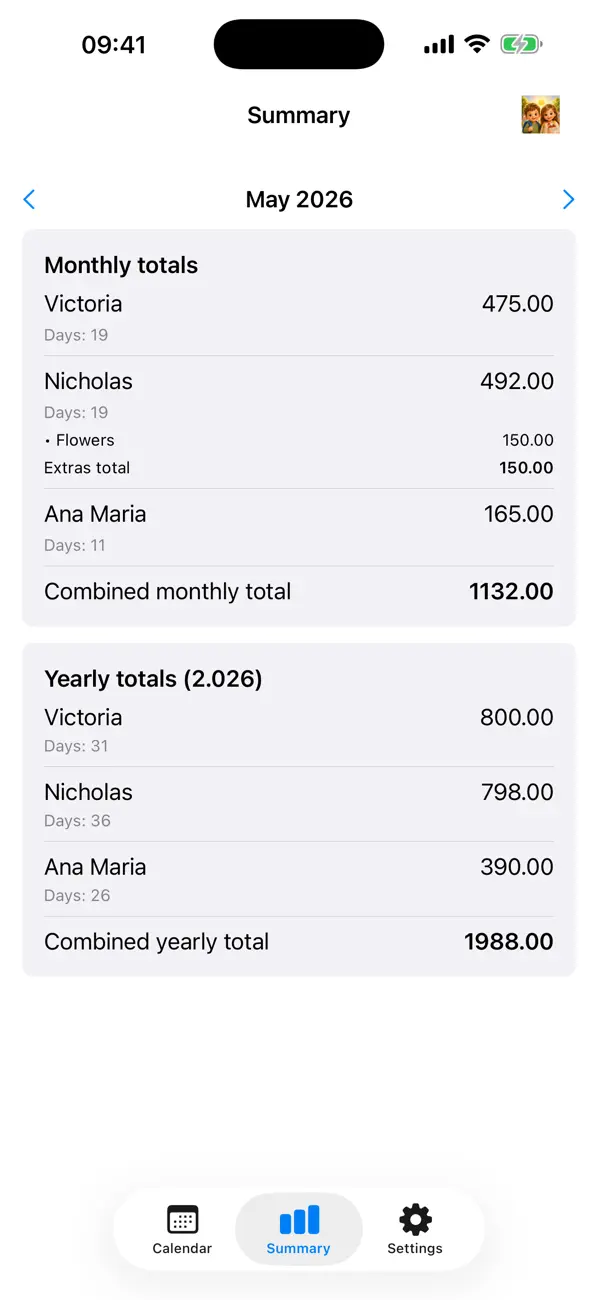 Screenshot #2 pour Preschool Tracker