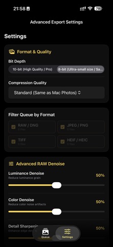RAW to HEIC Pro: ProRAW转HEIC screenshot