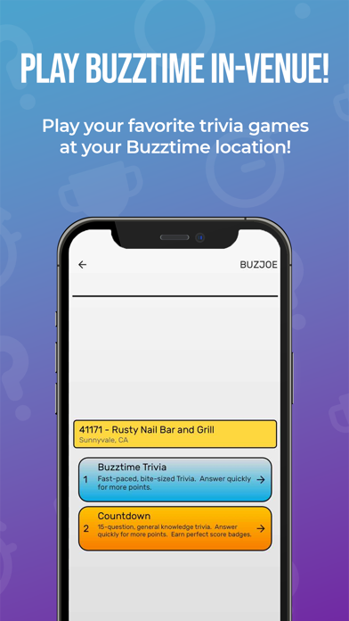 Buzztime Trivia Screenshot