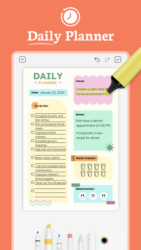 Daily Planner, Digital Journal - 3.1 - (iOS)