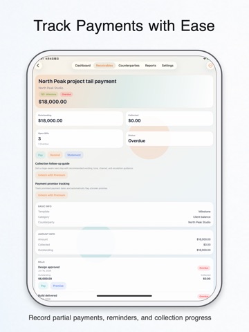 Receivables Companion iPad screenshot