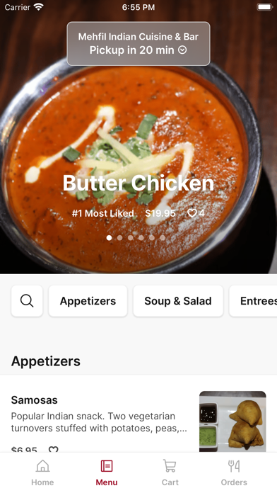 Mehfil Indian Cuisine & Bar iPhone screenshot 2 - Food & Drink app