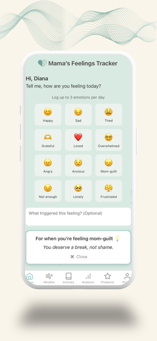 Mama's Feelings Tracker Screenshot 2 of 7