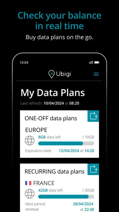Ubigi: eSIM & Mobile Internet Screenshot