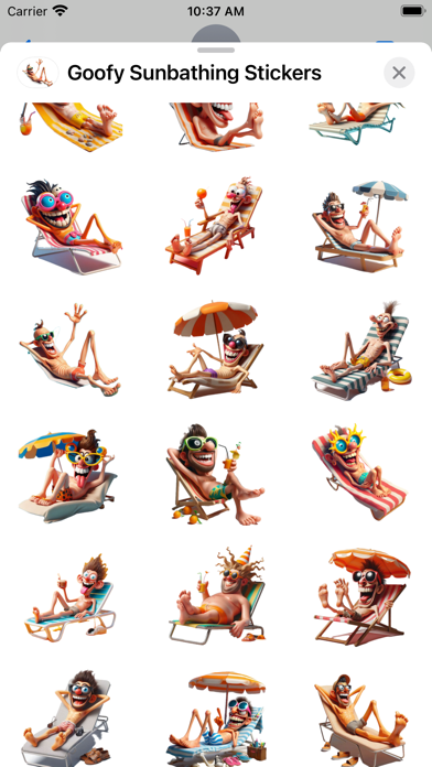 Screenshot #3 pour Goofy Sunbathing Stickers