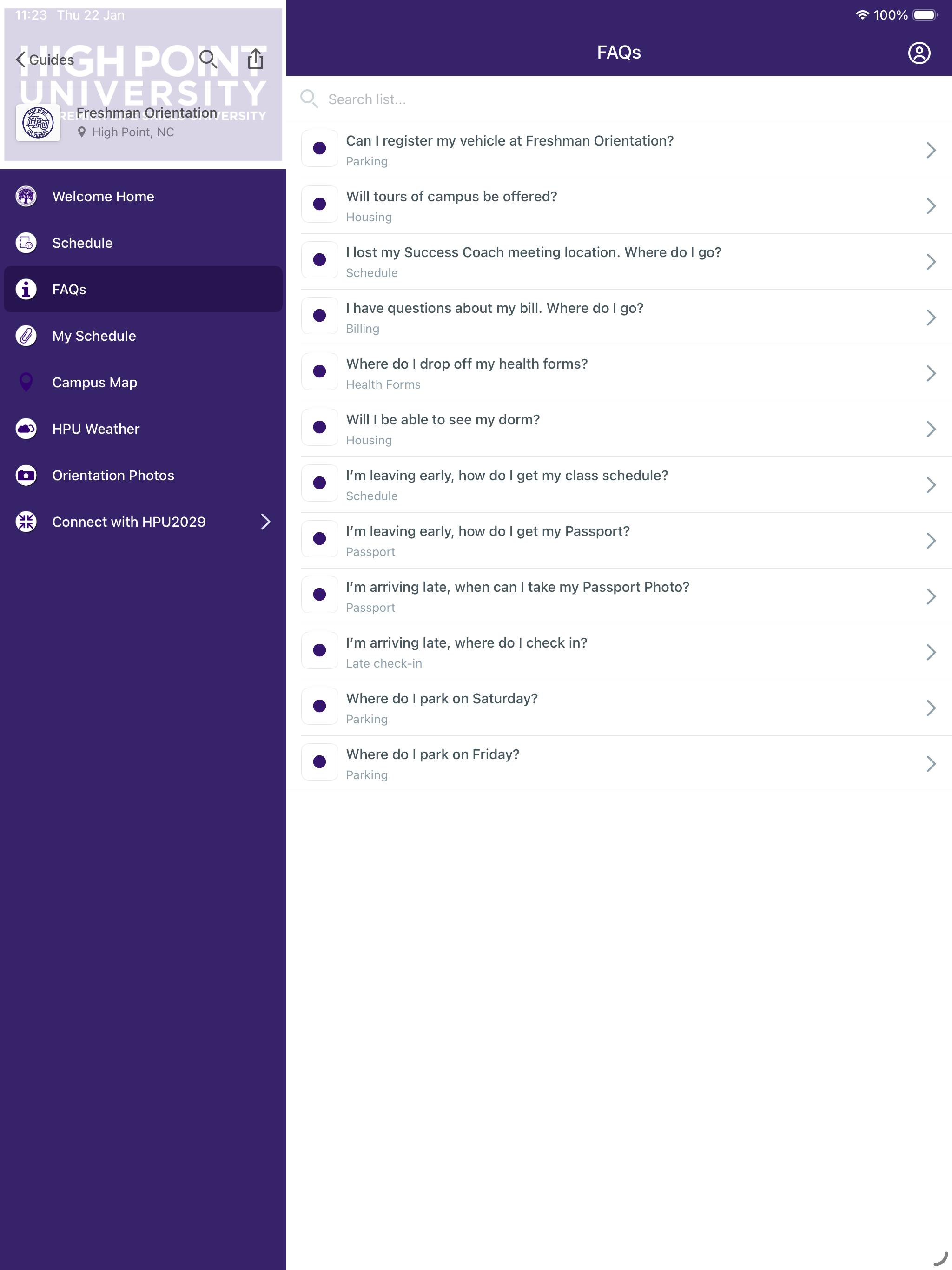 High Point University Guides screenshot 8