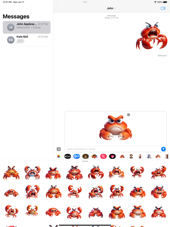Screenshot #5 pour Angry Crab Stickers