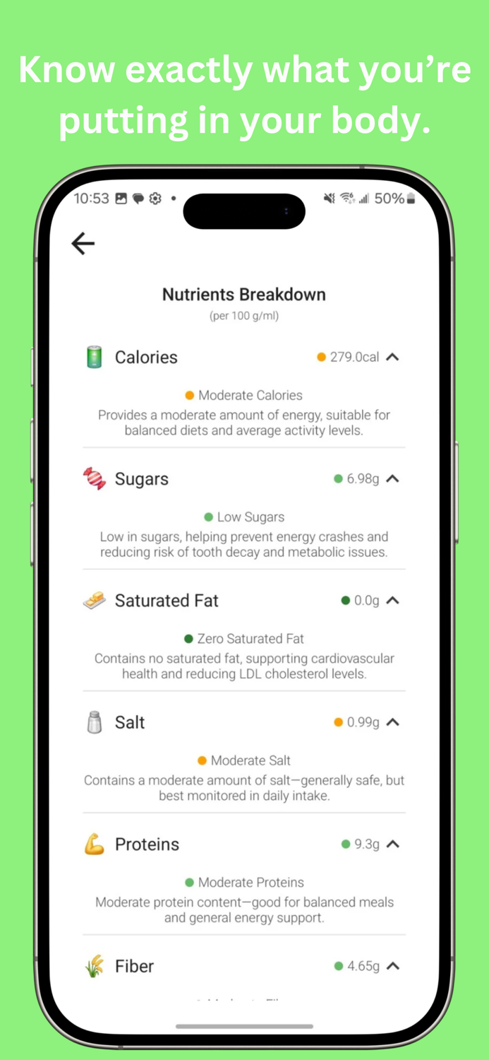 Okra Food Nutrition Scanner