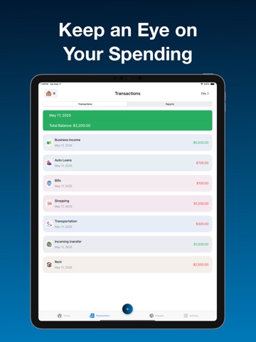 Money Tracker+ Budgeting App iPad screenshot