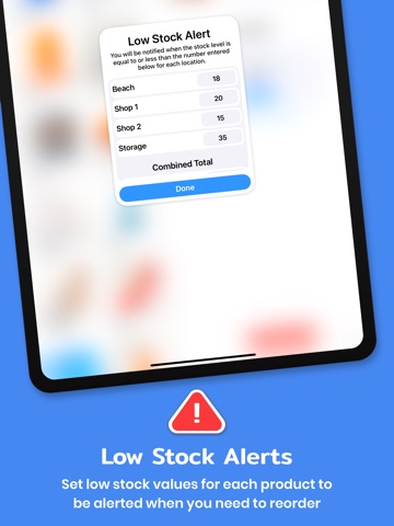 Stock Control iPad screenshot