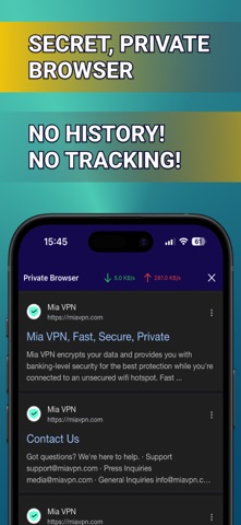 Mia VPN - Private Browser Screenshot 4 of 4