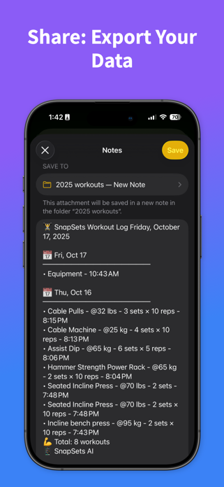 SnapSets - AI Gym Tracker Screenshot 4 of 5