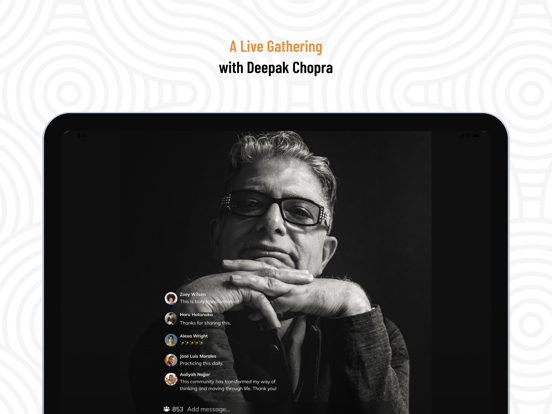 Deepak Chopra iPad screenshot 1 - Lifestyle app