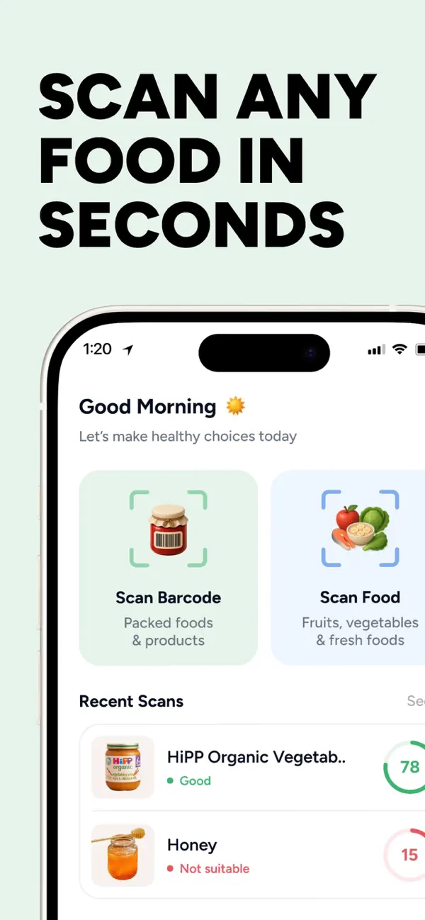 Screenshot #1 pour Baby Food Scanner