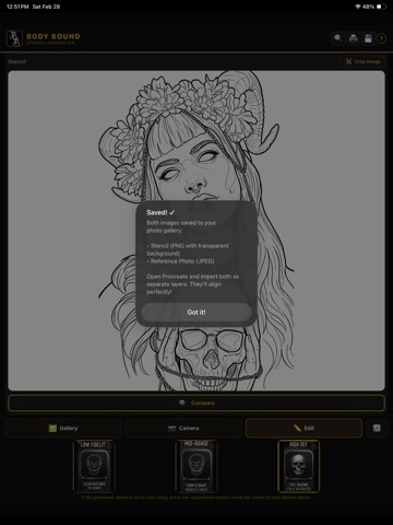 BODY BOUND Stencil Generator iPad screenshot