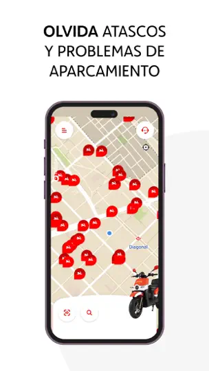 Captura de pantalla de ACCIONA Motosharing Movilidad en iPhone 6