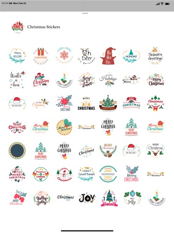 Christmas Sticker!! iPad screenshot