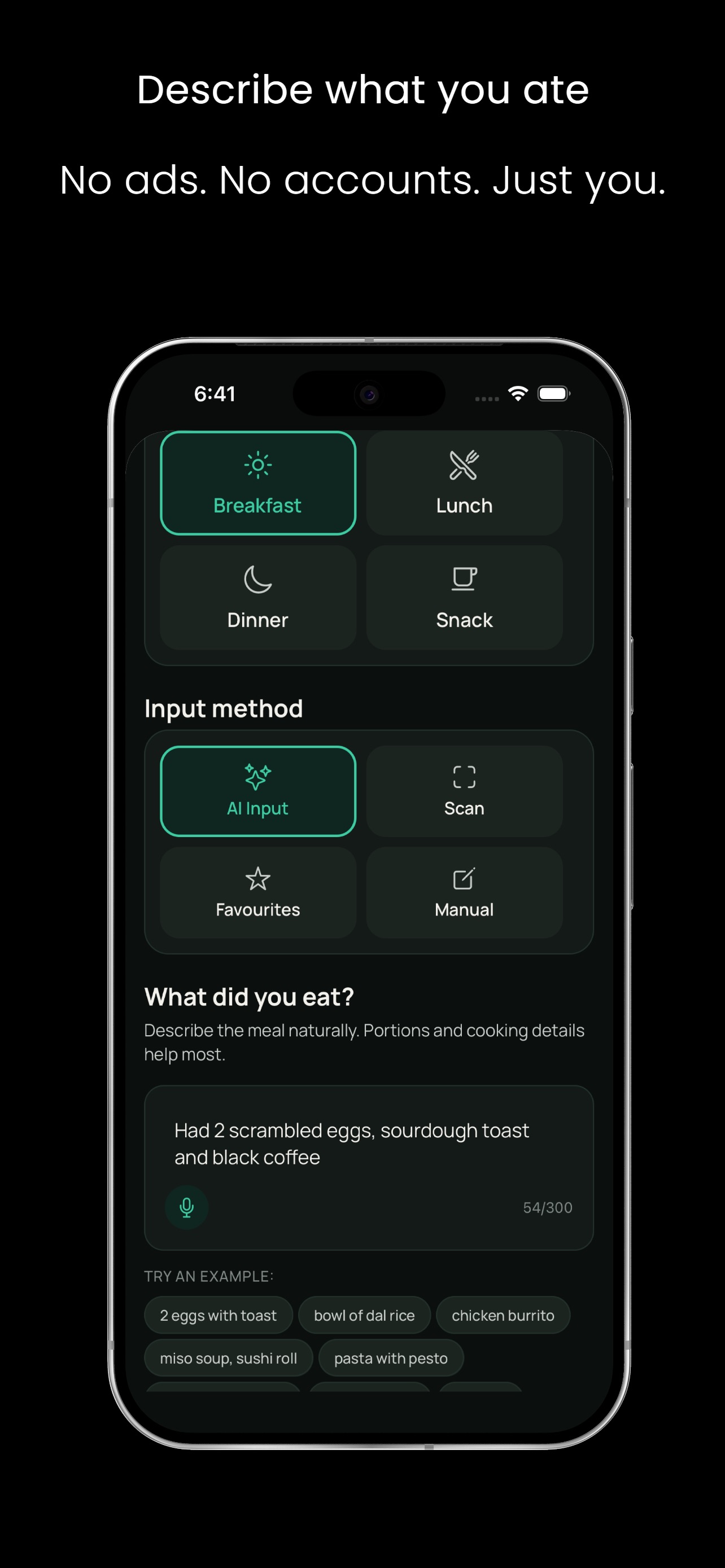 Screenshot 1 of Calry - Eat. Describe. Done.