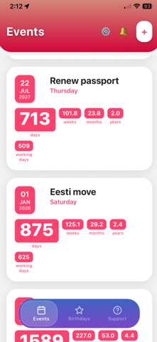 4get: Event Countdown Screenshot 1 of 3