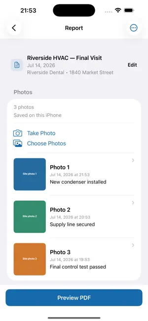 FieldPacket: Photo Reports screenshot 2