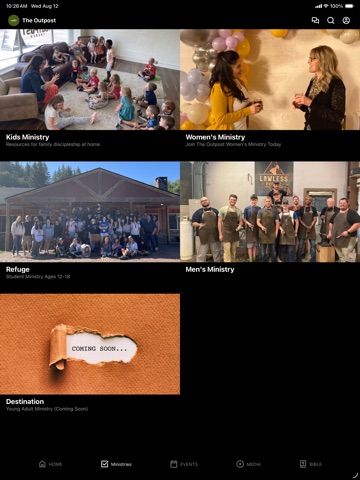 The Outpost Church iPad screenshot