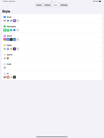 ByeType Voice iPad screenshot