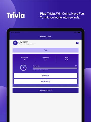 BetFuse iPad screenshot