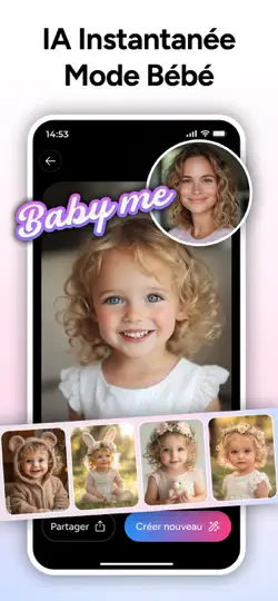 Capture d'écran de AI Baby Generator - TinyFaces sur iPhone 4