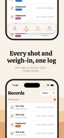 Gila: GLP-1 & Weight Tracker Screenshot 2 of 8