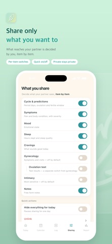Today's You: Cycle Tracker iPhone screenshot