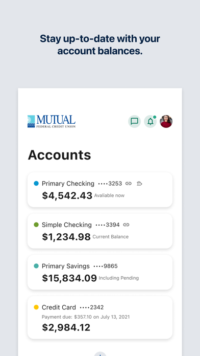 Mutual FCU Mobile Banking Screenshot