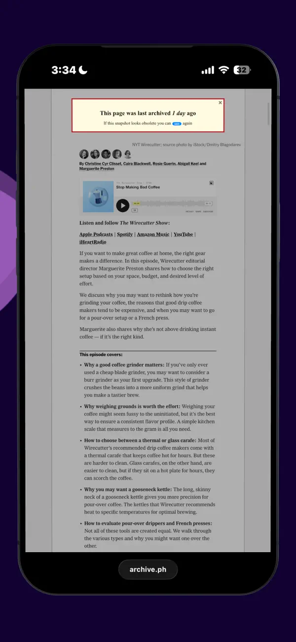 #5. WebRewind - Web Archiver (iOS) Ved: Kevin Chen