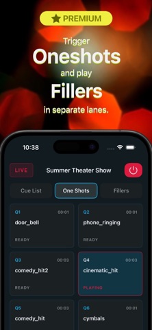 Audio Cues - Live Show Player iPhone screenshot