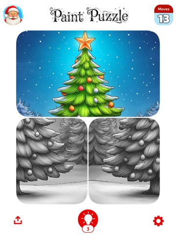 Christmas Paint Puzzle iPad screenshot
