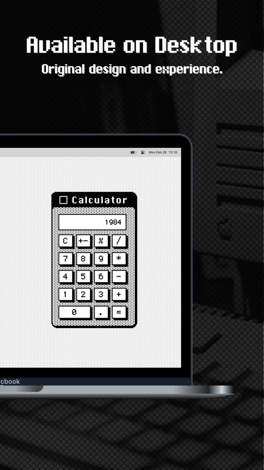 #4. Calculator 1984:Pixel Stickers (macOS) 由: 晓峰 操