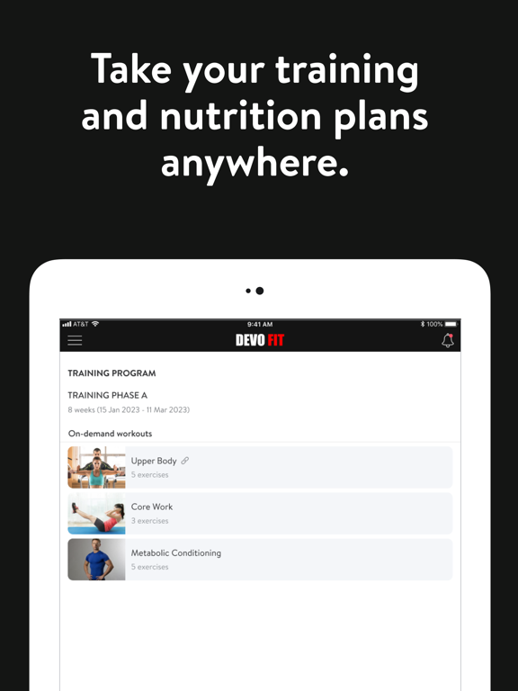 Devo Fit iPad screenshot 3 - Health & Fitness app