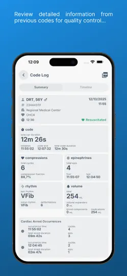 Screenshot von Code Blue CPR – ACLS Timer auf dem iPhone 5