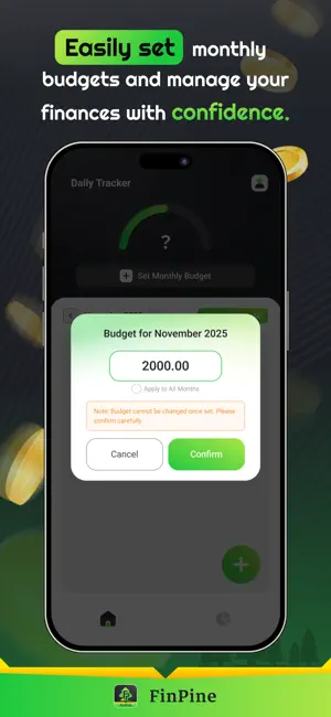 FinPine – Budget & Expense iPhone screenshot 1