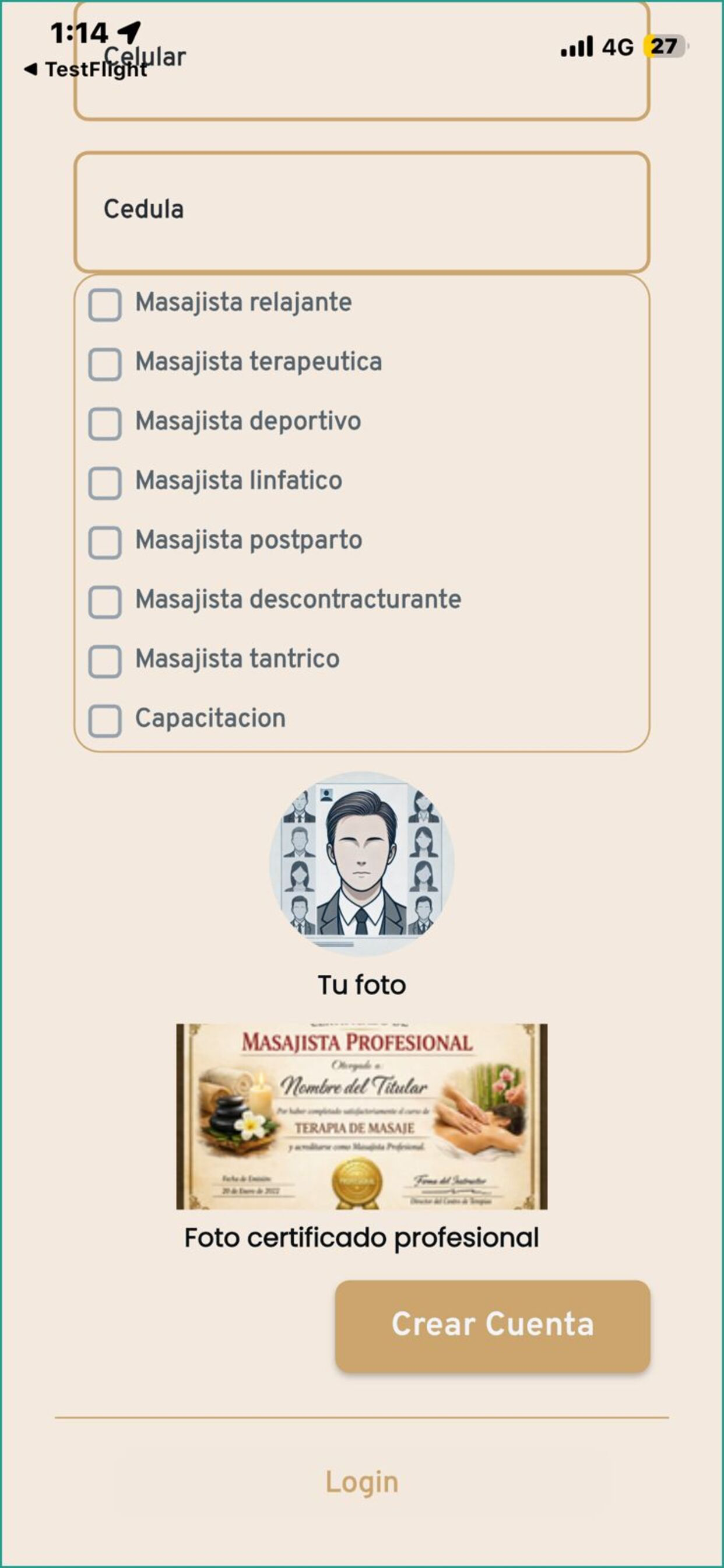 Relai para masajistas
