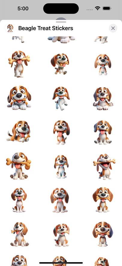 Beagle Treat Stickers