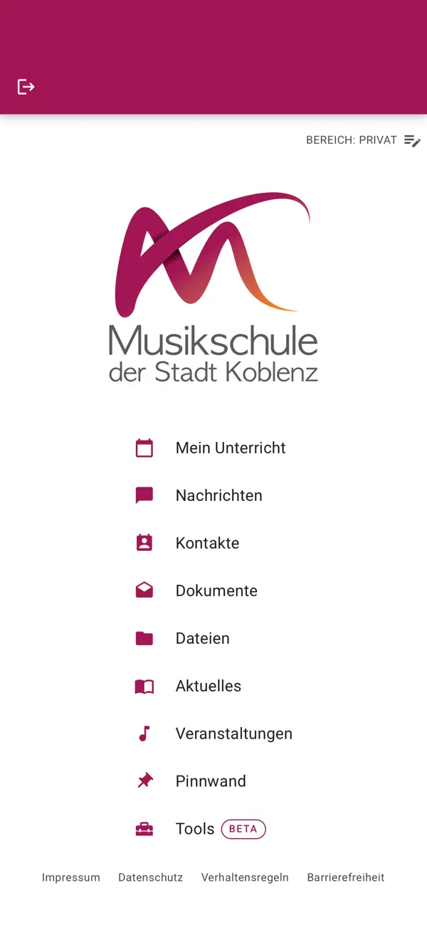 Screenshot #1 pour Musikschule der Stadt Koblenz