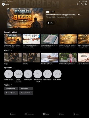 Faith Memorial Baptist Church iPad screenshot