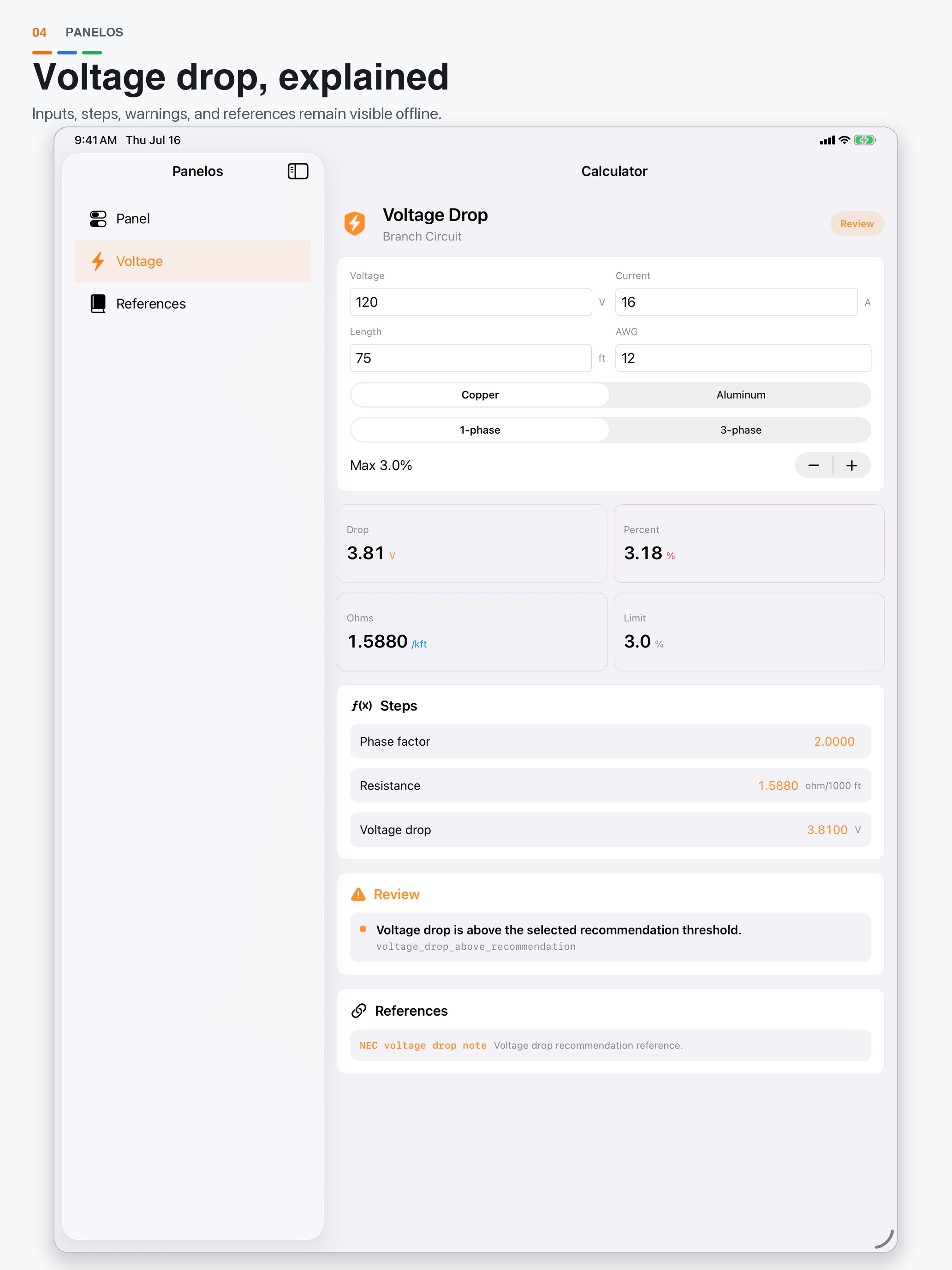 Panelos Electrician Tools screenshot 9