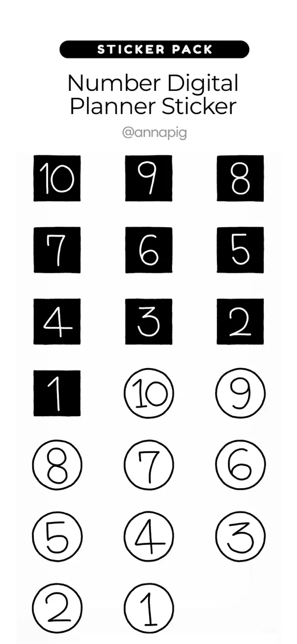 Screenshot #1 pour Number Digital Planner Sticker