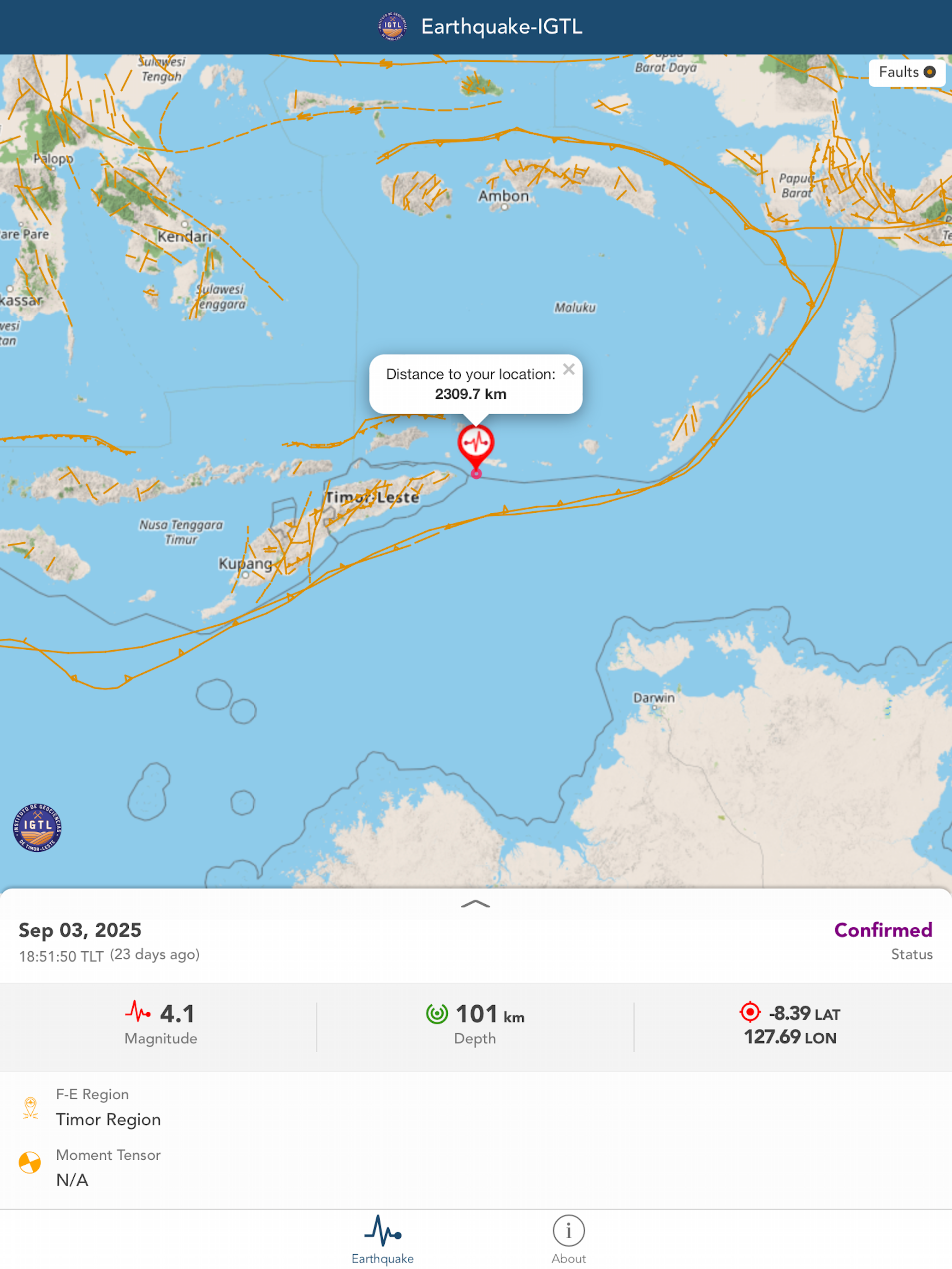 Earthquake-IGTL